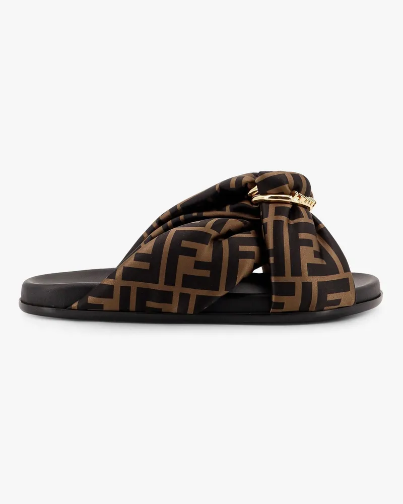 Fendi Feel satin slides with ff motif -  - gender_Woman 