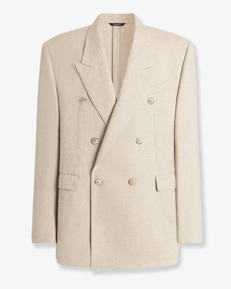 Dolce & Gabbana Hemp, silk and linen blazer -  - gender_Man Beige