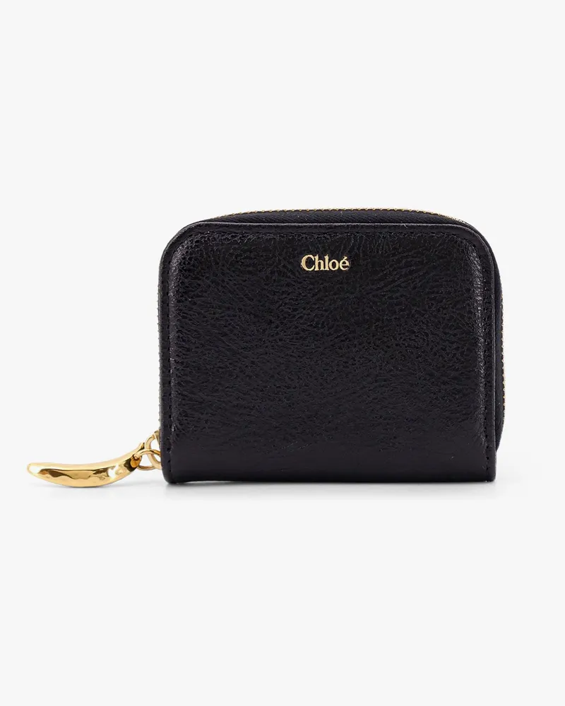 Chloé Leather wallet with frontal logo -  - gender_Woman Black