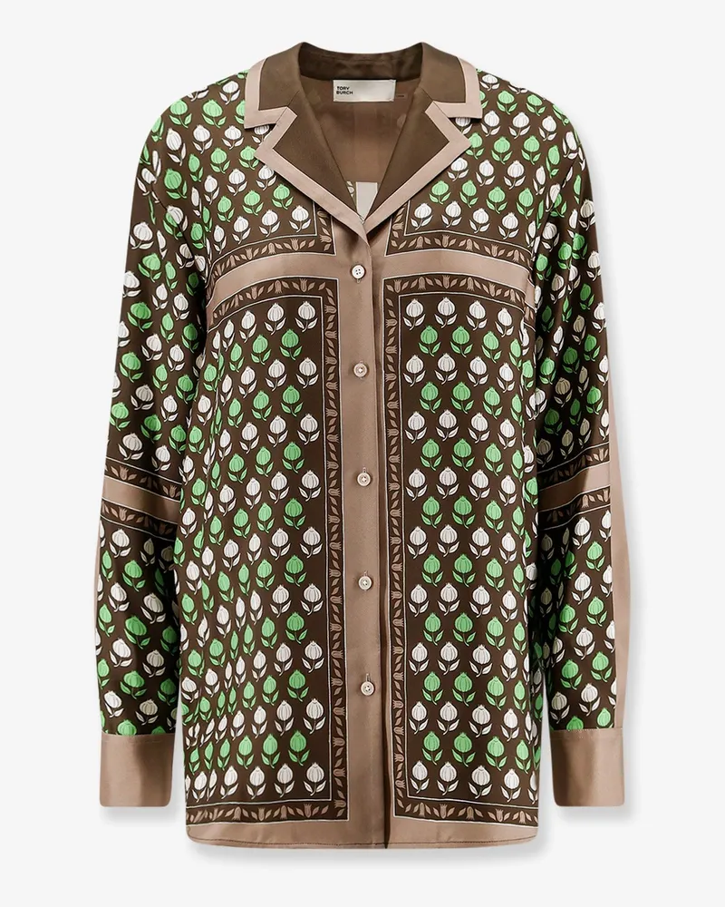 Tory Burch Multicolor silk shirt -  - gender_Woman Green