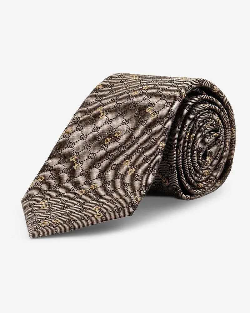 Gucci Morset silk tie -  - gender_Man Beige