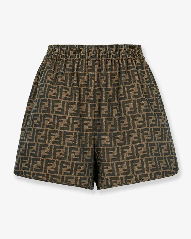 Fendi FF fabric shorts -  - gender_Woman Brown