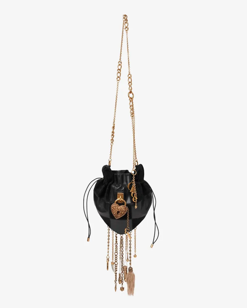 Chloé Château Treasures leather and suede crossbody bag -  - gender_Woman Black
