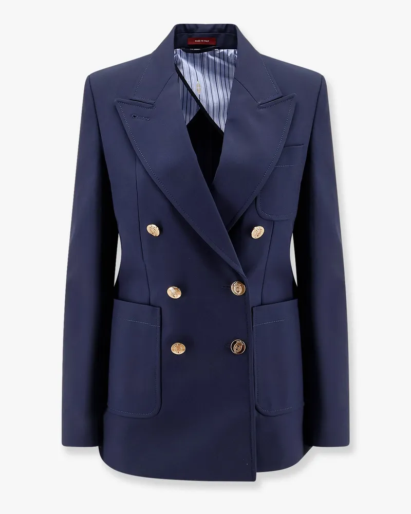 Gucci Cotton blazer with iconic  crest buttons - GUCCI - gender_Woman 