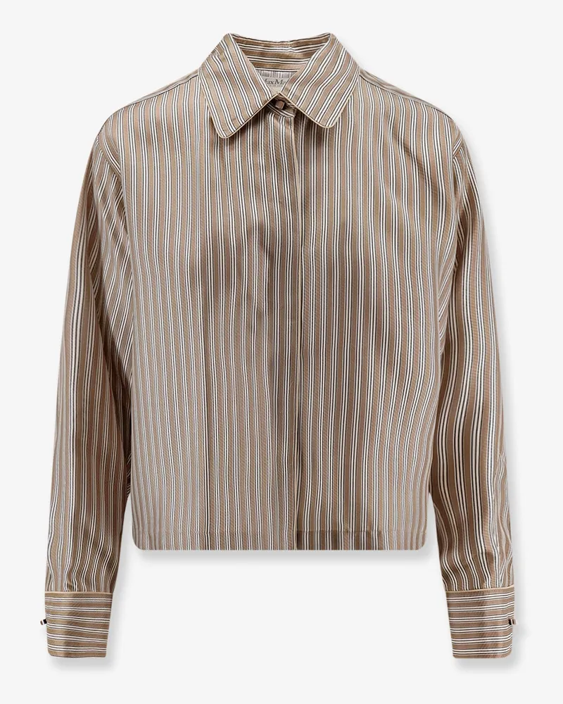 Max Mara Brama striped silk shirt -  - gender_Woman Beige