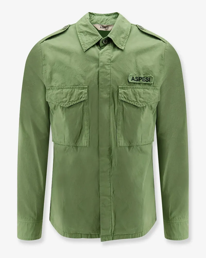 ASPESI Field cotton shirt -  - gender_Man Green