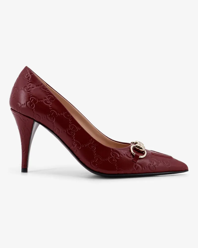 Gucci Rosso Ancora GG leather décolleté - GUCCI - gender_Woman Red