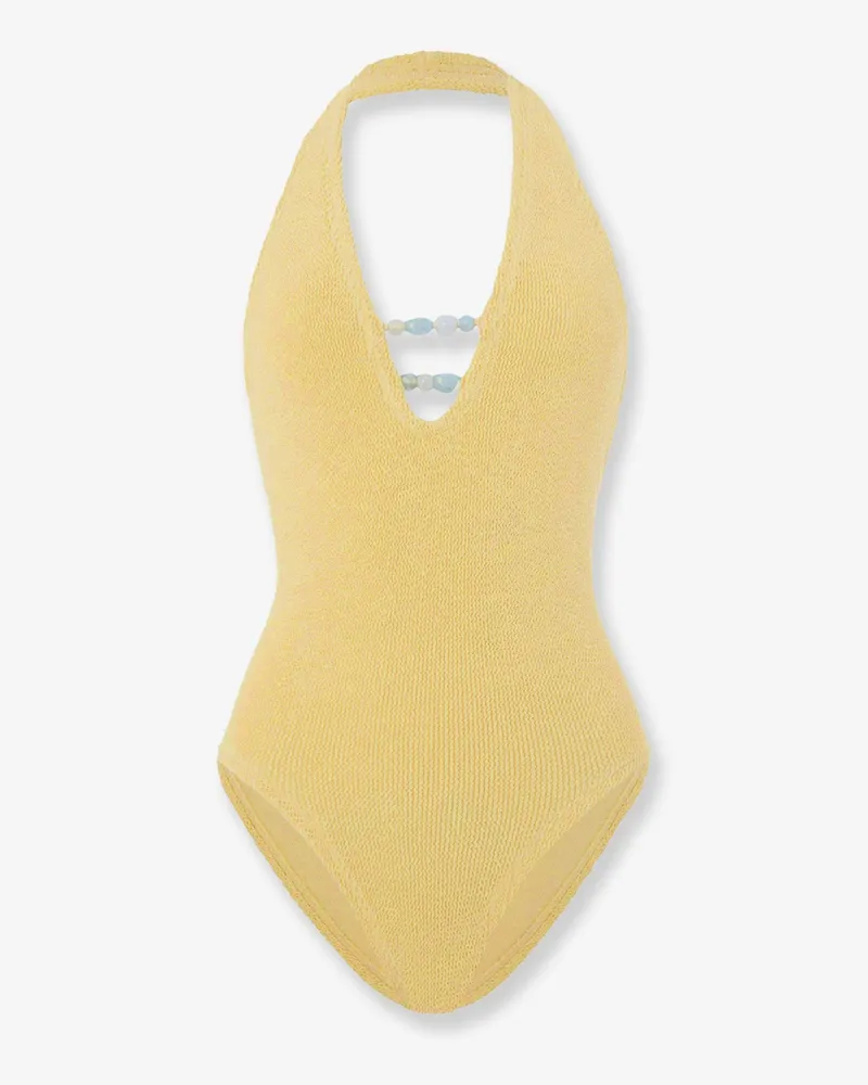 Hunza G Adriana Crinkle fabric one-piece swimsuit -  - gender_Woman Yellow