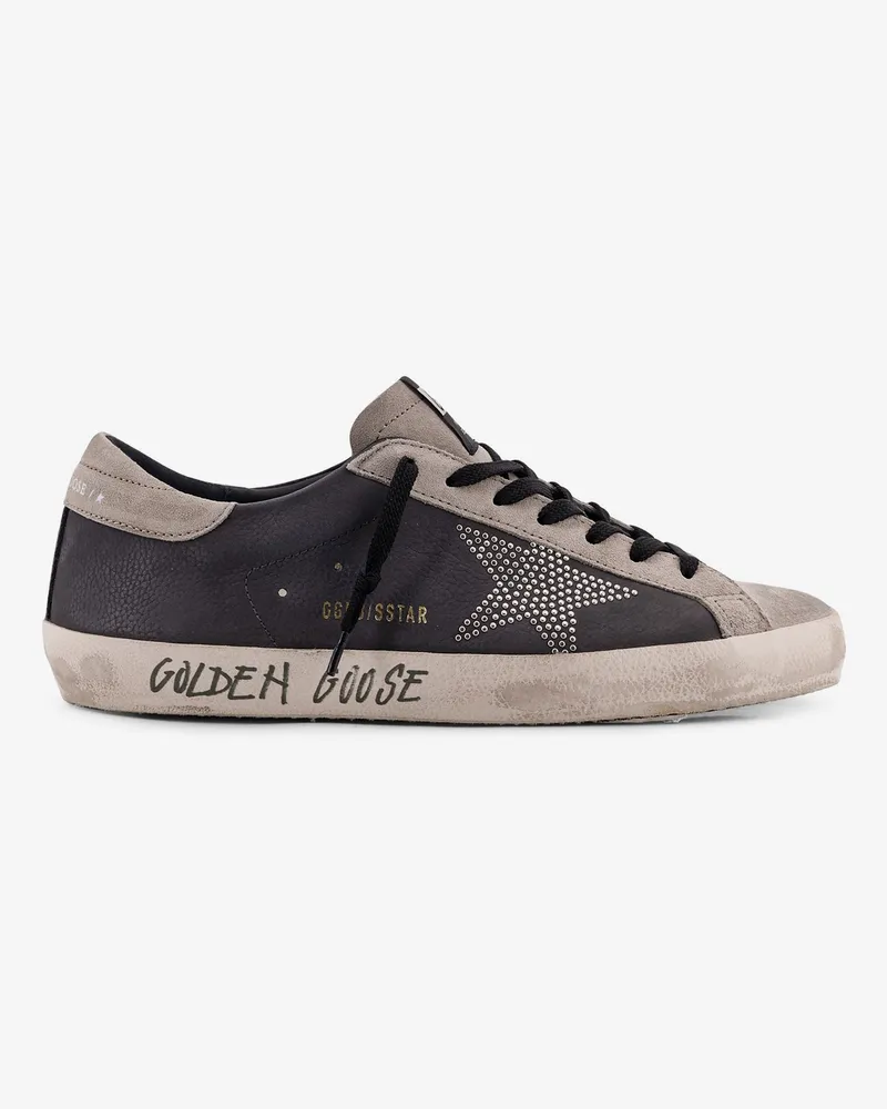 Golden Goose Superstar leather sneakers with side logo -  - gender_Man Grey