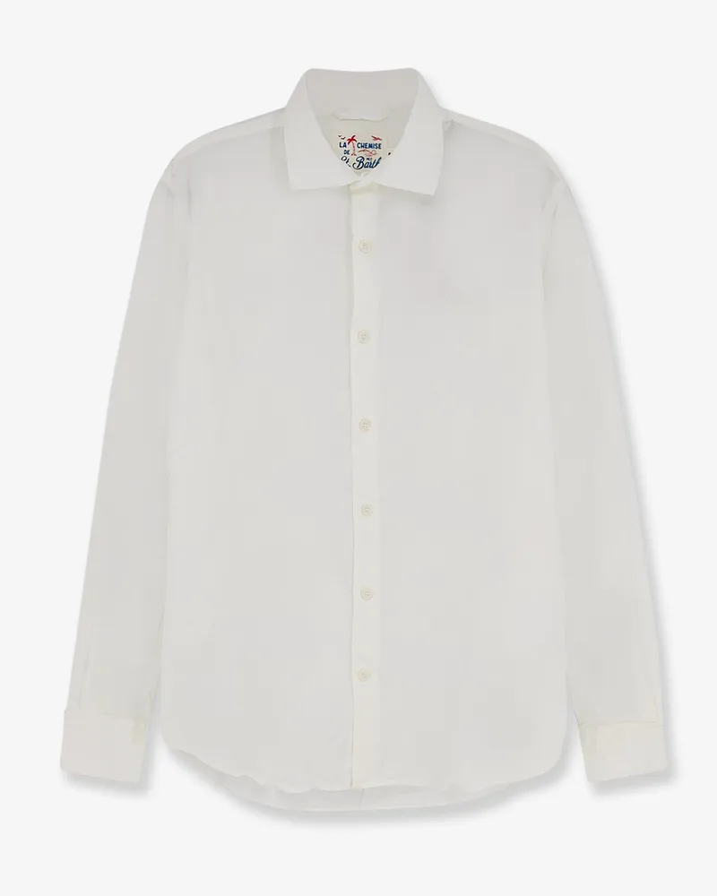 MC2 Saint Barth Cotton shirt with front embroidered logo -  - gender_Man White