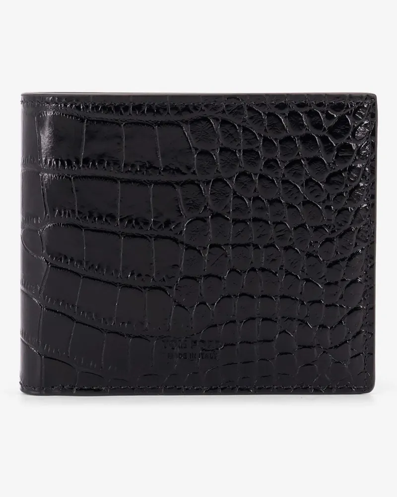 Tom Ford Crocodile-print leather wallet -  - gender_Man Black