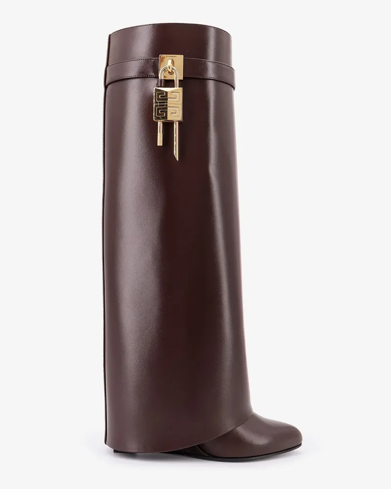 Givenchy Shark Lock leather boots -  - gender_Woman Brown