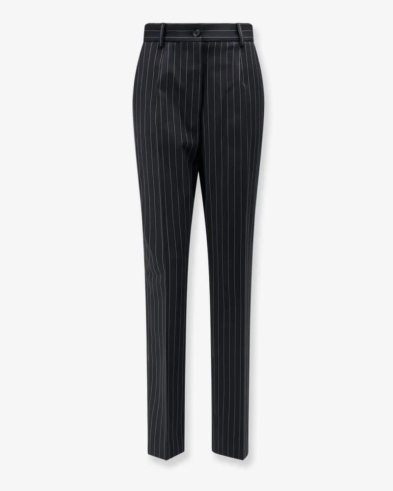 Dolce & Gabbana Pinstriped stretch wool trousers -  - gender_Woman Black