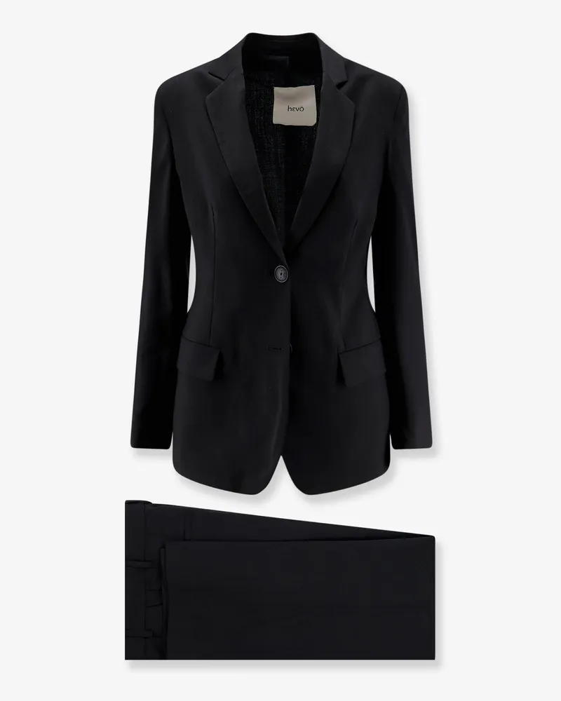 Hevò Frigole virgin sheep's wool suit -  - gender_Woman Black