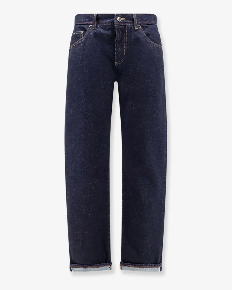 Dolce & Gabbana Classic jeans with Logo embroidery -  - gender_Man Blue