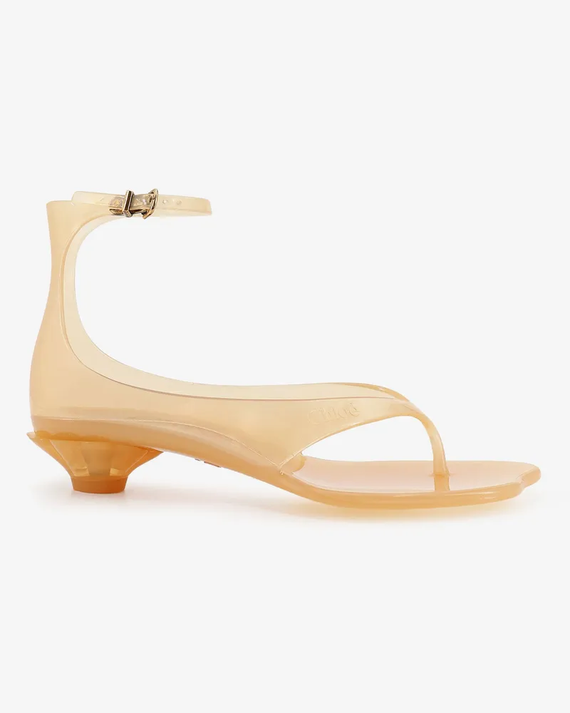 Chloé TPU Jelly sandals with shell-shaped heel -  - gender_Woman Beige