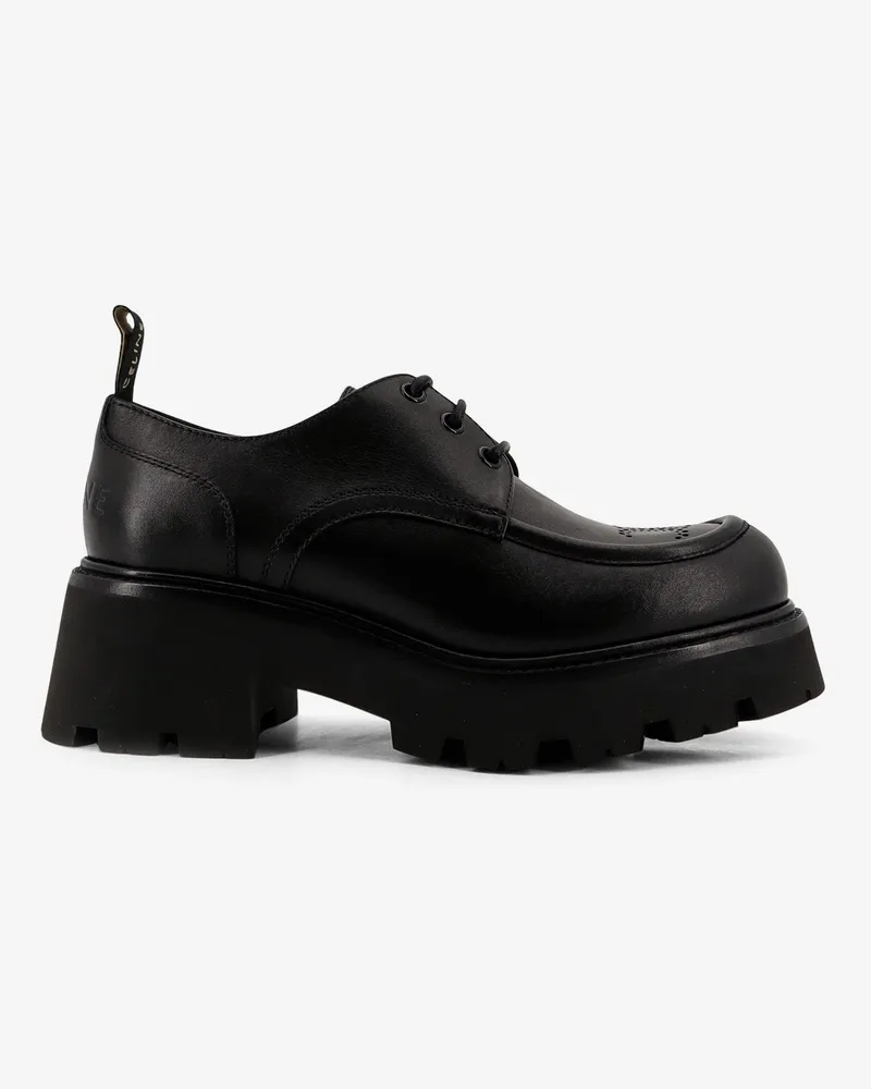 Celine Triomphe Derbies leather lace-up shoes -  - gender_Woman Black
