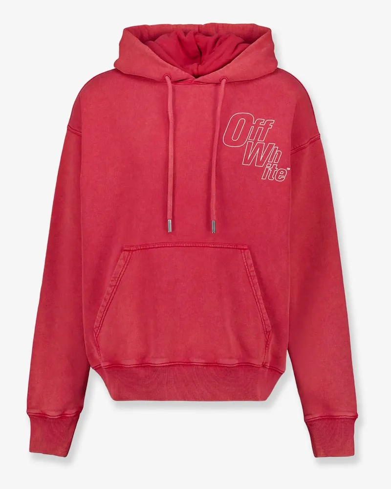 OFF-WHITE Cotton hooded sweatshirt -  - gender_Man Red