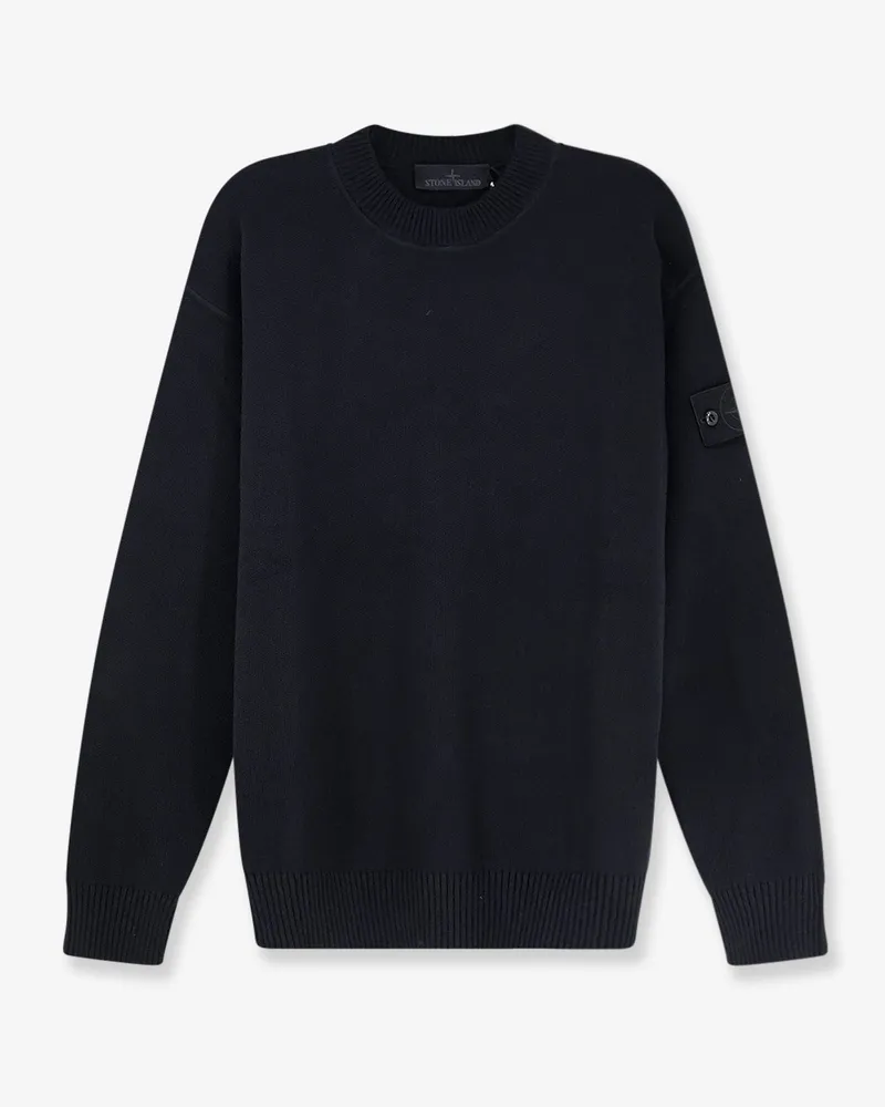 Stone Island Cotton sweater with ribbed profiles -  - gender_Man Black