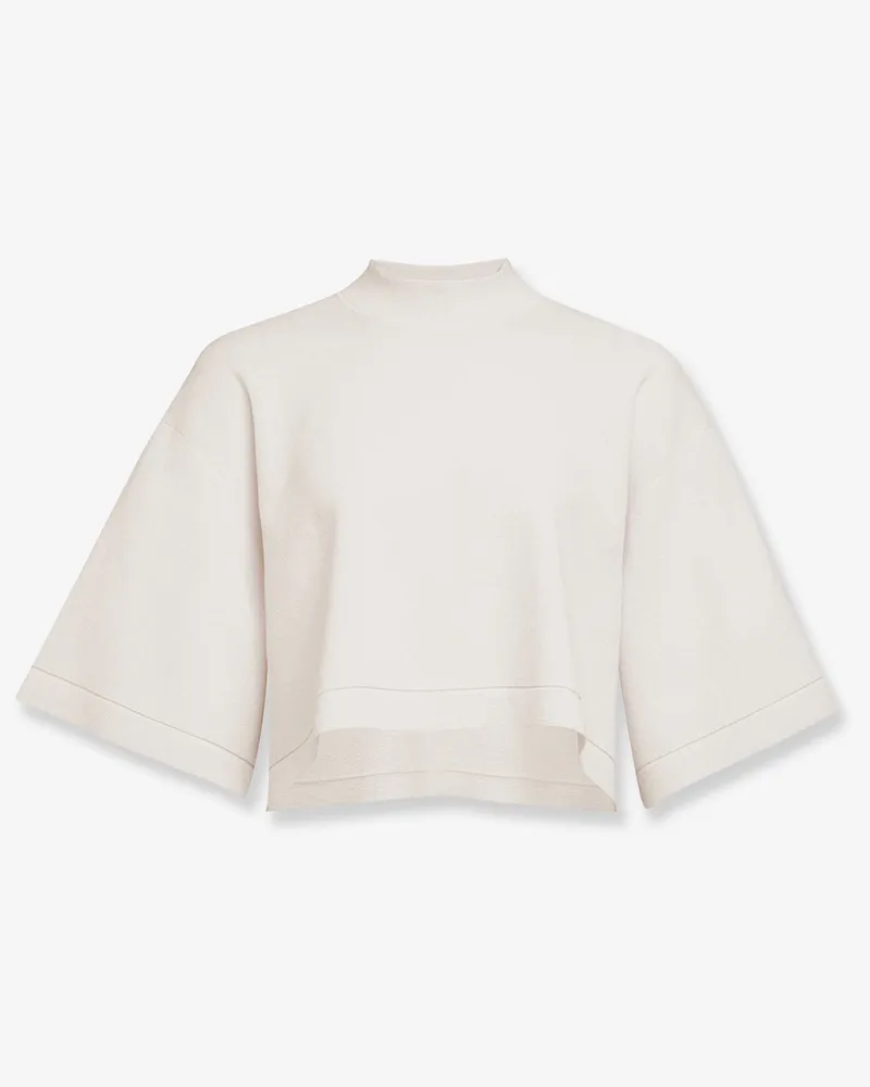 Alaïa Cropped cotton blend top -  - gender_Woman White
