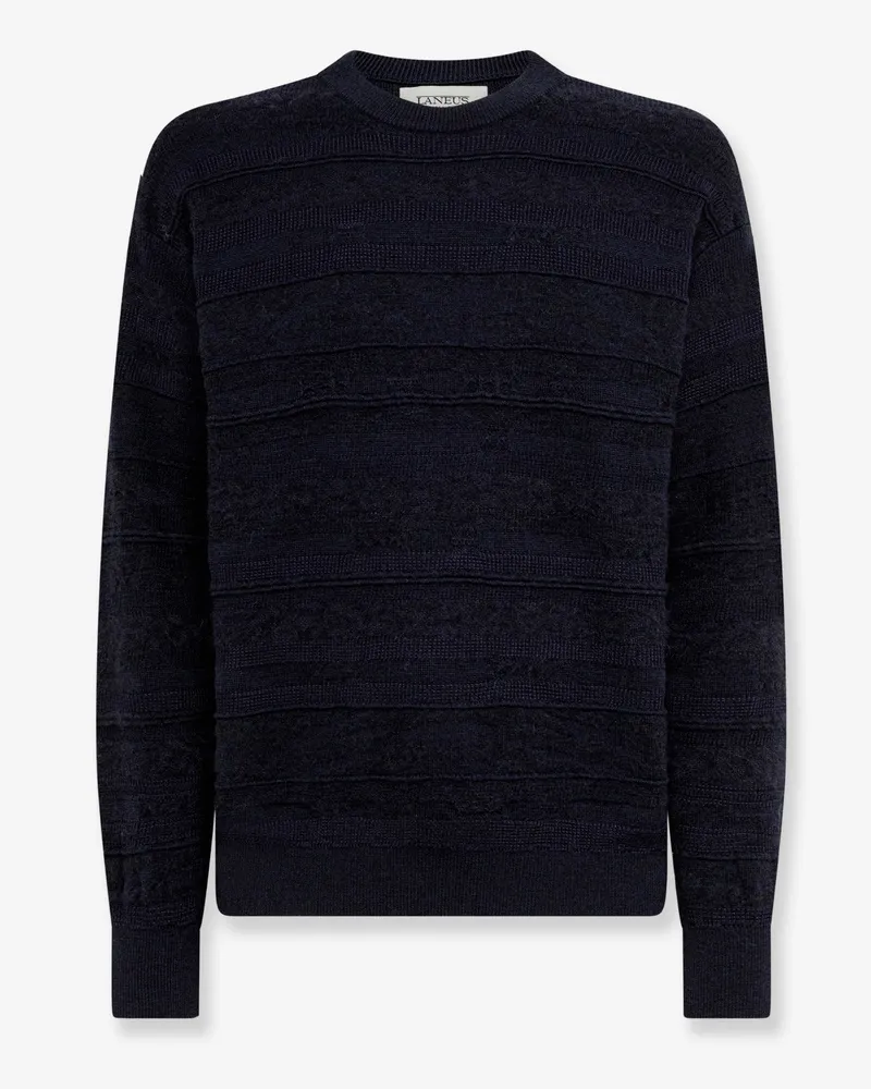 Laneus Wool, viscose and alpace blend sweater -  - gender_Man Blue