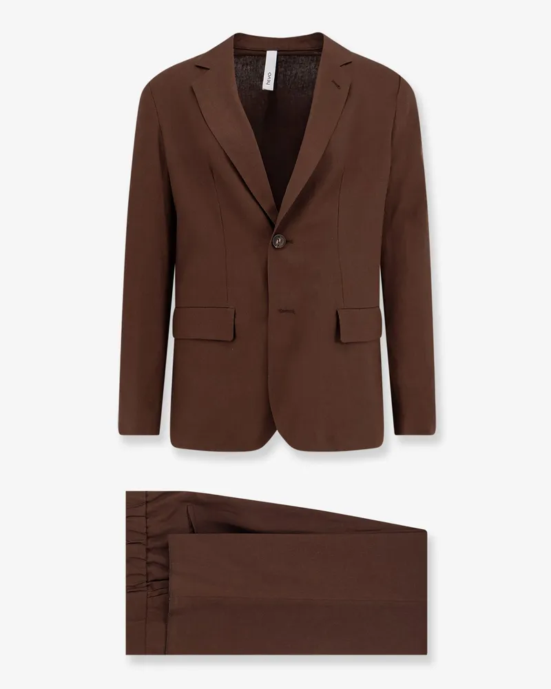 Hevò Galatina linen and viscose suit -  - gender_Man Brown