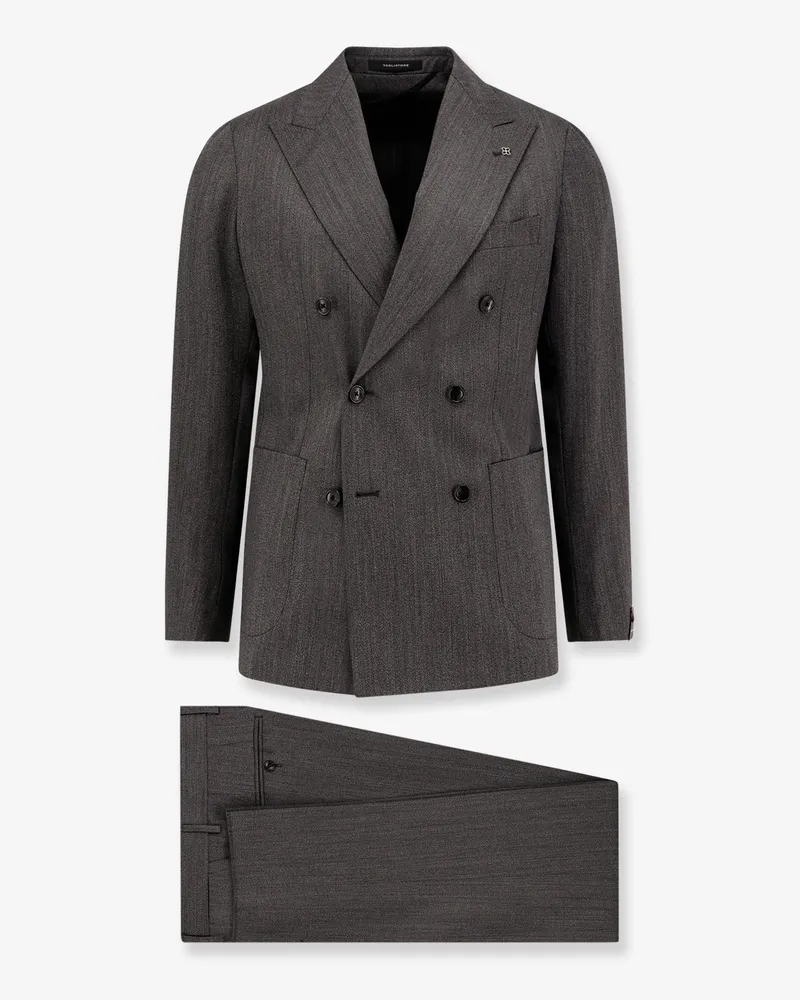 Tagliatore Double-breasted virgin wool blazer -  - gender_Man Grey