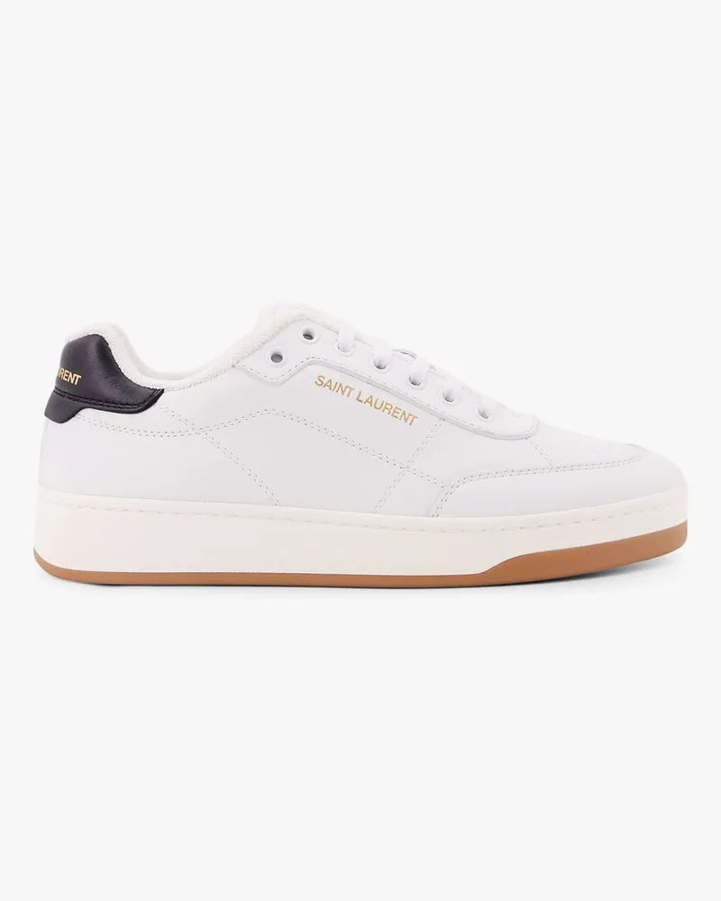 Saint Laurent Sl/61 leather sneakers with logo print -  - gender_Man White