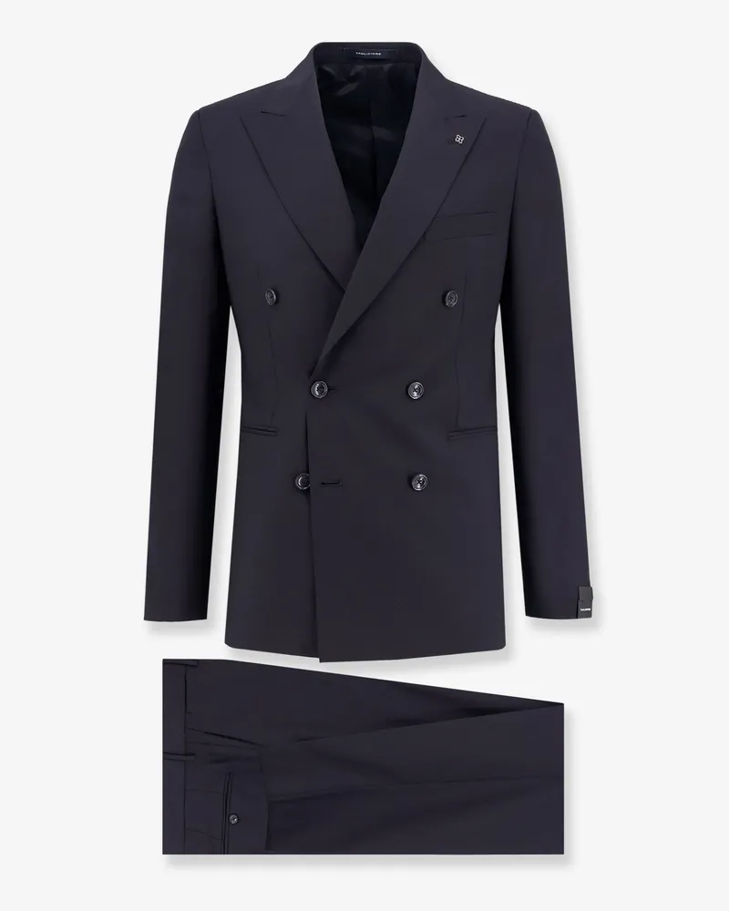 Tagliatore Double-breasted virgin wool suit -  - gender_Man Blue