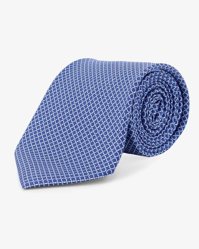 Ferragamo Brain silk tie -  - gender_Man Blue