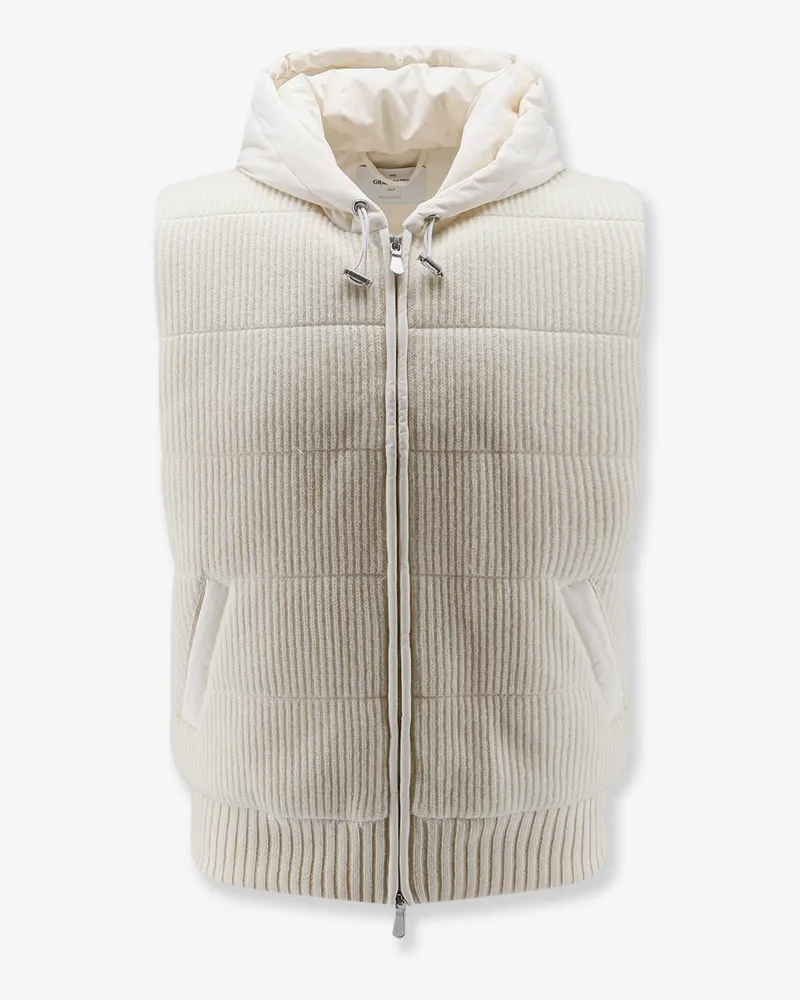 Gran Sasso Sleeveless virgin wool jacket -  - gender_Man White
