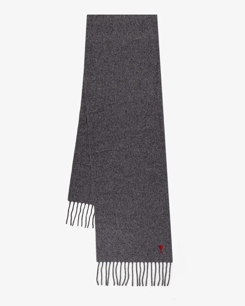 AMI Paris Wool scarf -  - gender_Man Grey