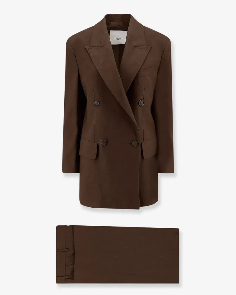 Hevò Rocchetta linen and viscose suit -  - gender_Woman Brown