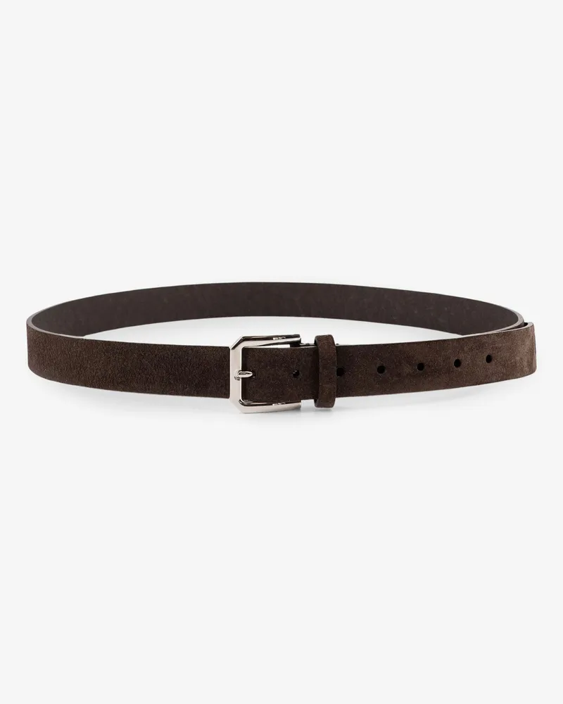 Brunello Cucinelli Suede belt -  - gender_Man Brown