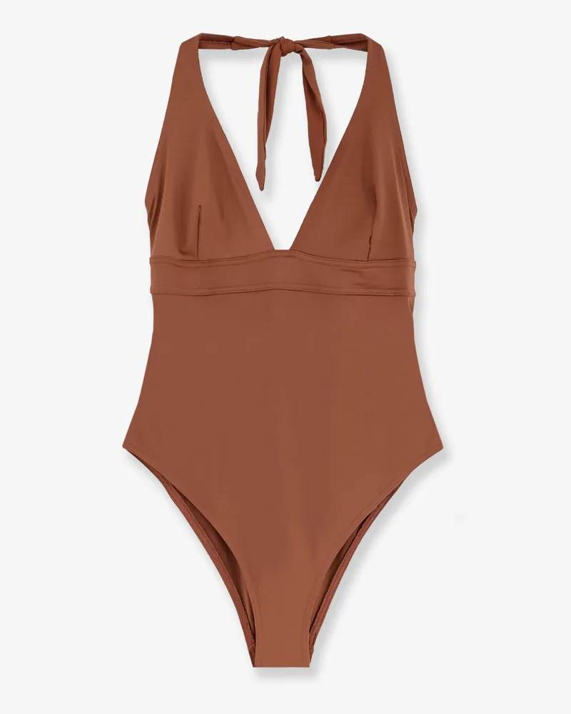 MC2 Saint Barth Marylin nylon one-piece swimsuit -  - gender_Woman Brown