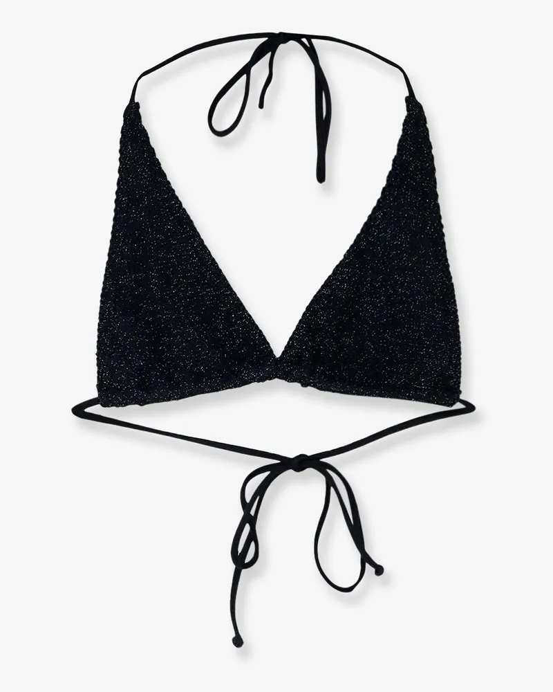 MC2 Saint Barth Guiana Crinkle Lurex Bikini Top -  - gender_Woman Black