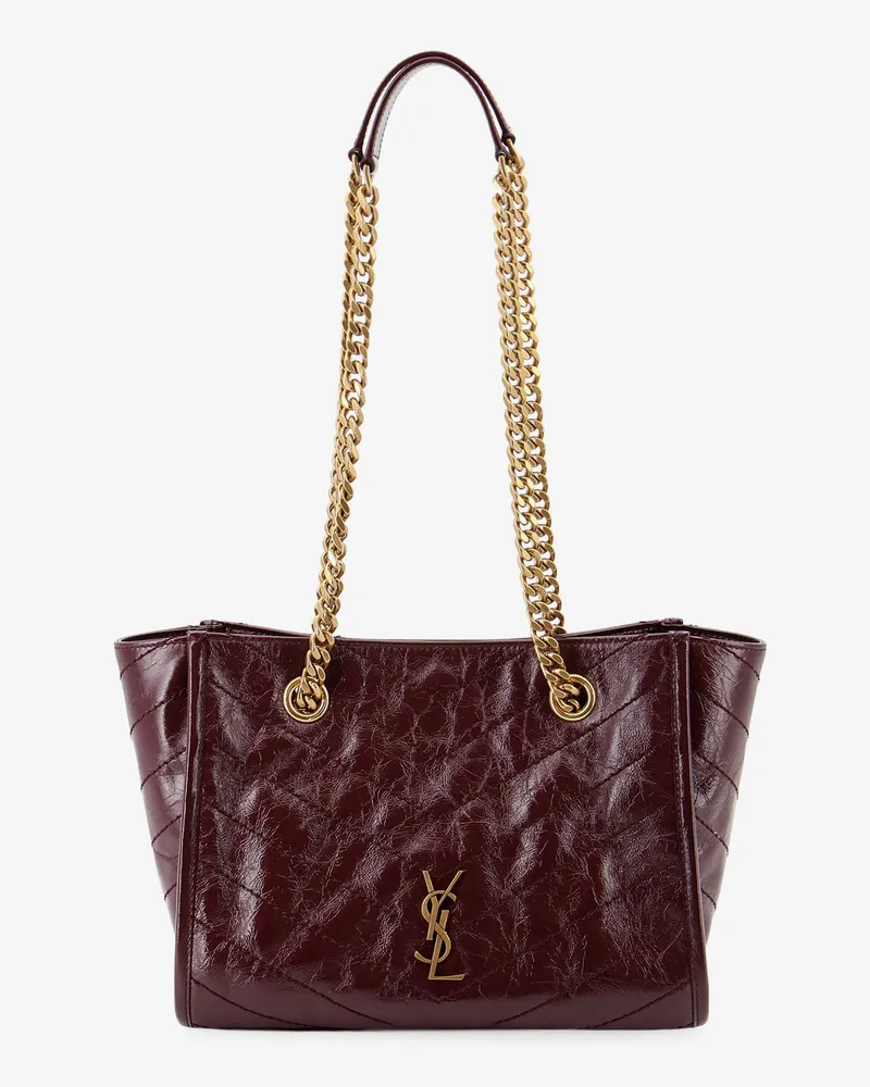Saint Laurent Niki vintage-effect leather shopping bag -  - gender_Woman Purple