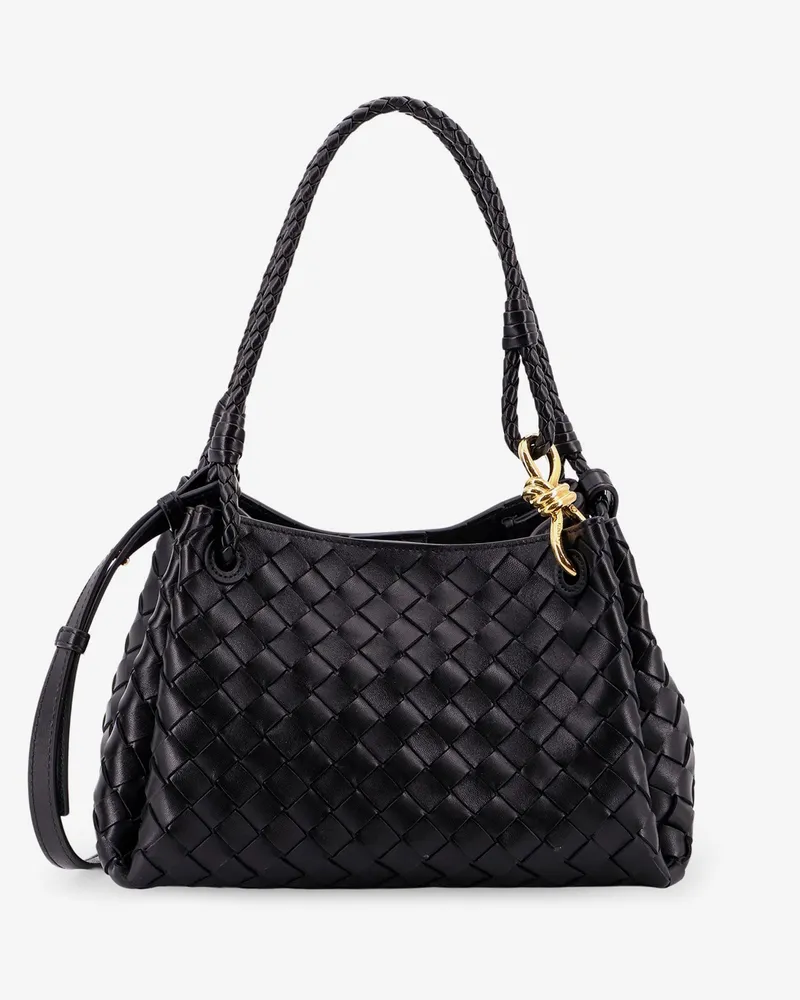 Bottega Veneta Parachute leather shoulder bag with Intrecciato motif and Knot detail -  - gender_Woman Black
