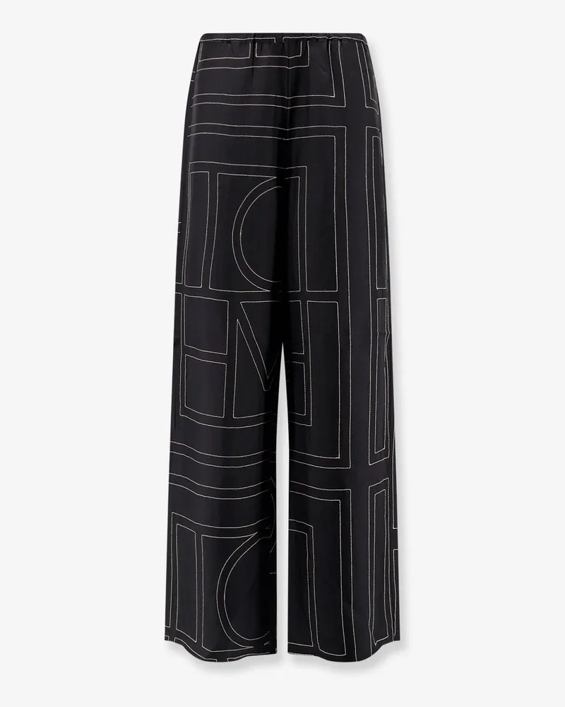 Totême Monogram silk trousers -  - gender_Woman Black