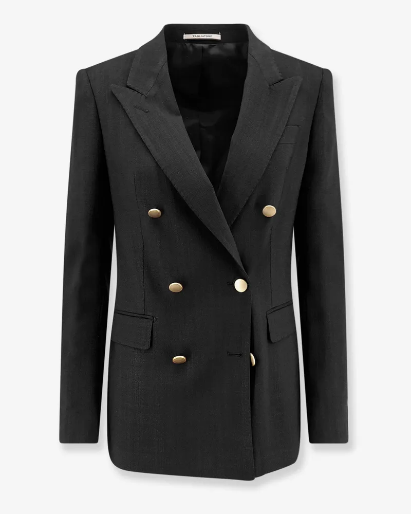 Tagliatore Parigi double-breasted viscose blend blazer -  - gender_Woman Black