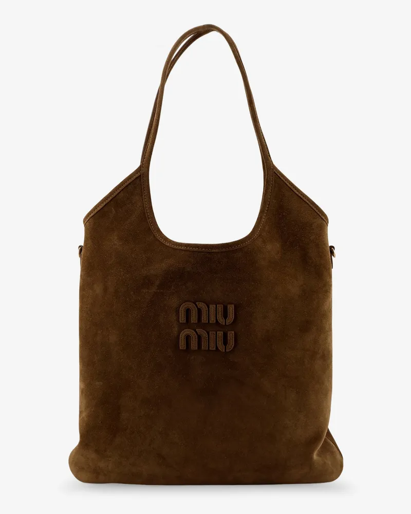 Miu Miu Ivy suede shoulder bag -  - gender_Woman Brown
