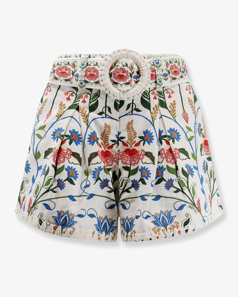 FARM Rio Fraga multicolor cotton shorts -  - gender_Woman White