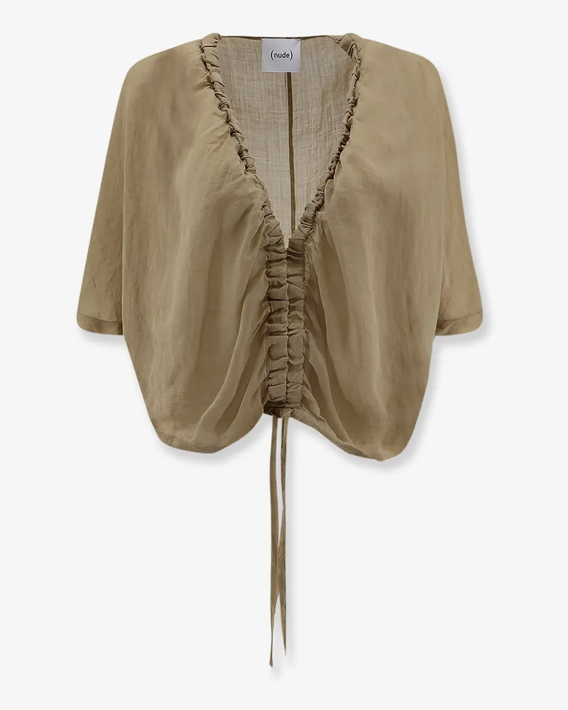 NUDE Linen blend shirt -  - gender_Woman Beige