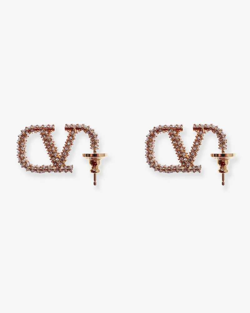 Valentino Garavani VLogo Signature earrings with Swarovski® crystals -  - gender_Woman Gold
