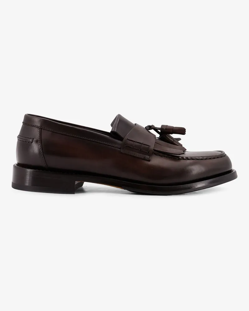 Doucal´s Leather loafers with tassels -  - gender_Man Brown