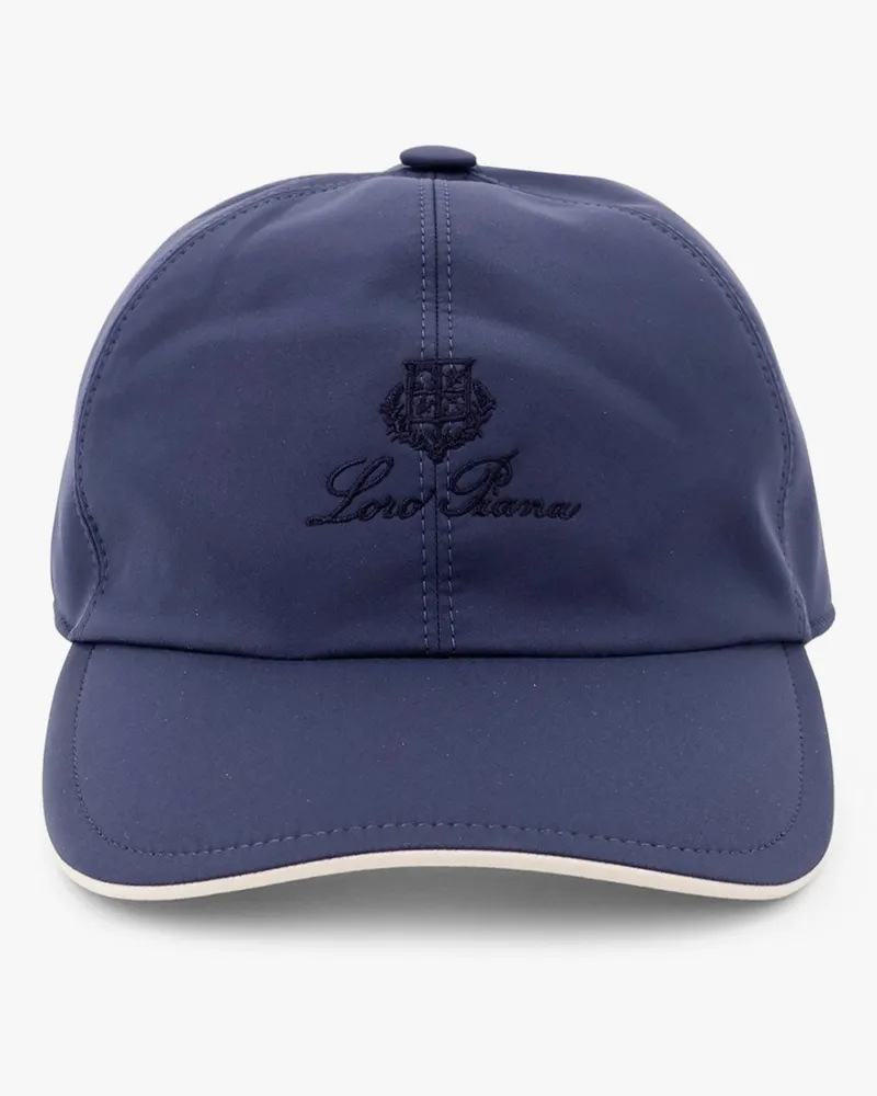 Loro Piana Hat with embroidered logo -  - gender_Man Blue
