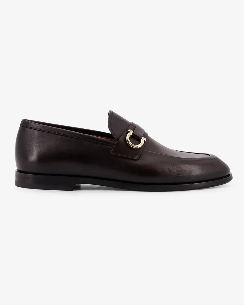 Ferragamo Florio leather loafers -  - gender_Man Brown