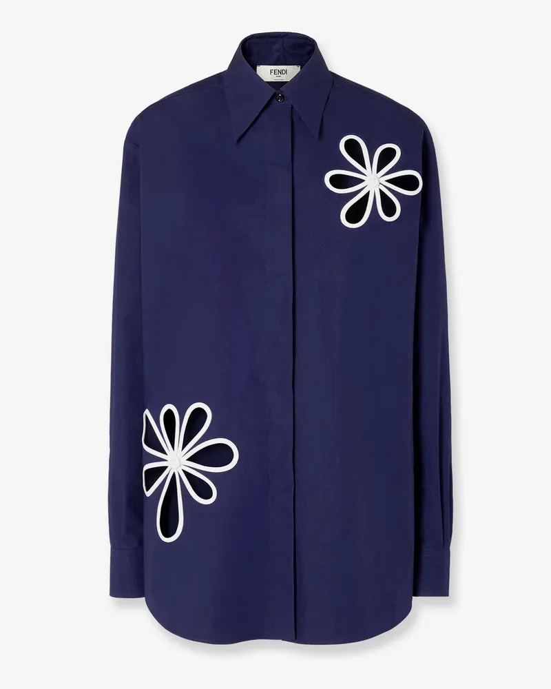 Fendi Cotton popelin shirt -  - gender_Woman Blue