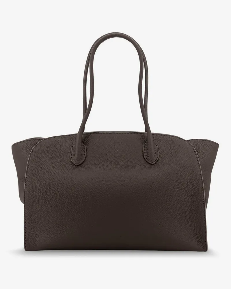 The Row Marlo 14 hammered leather shoulder bag -  - gender_Woman Grey