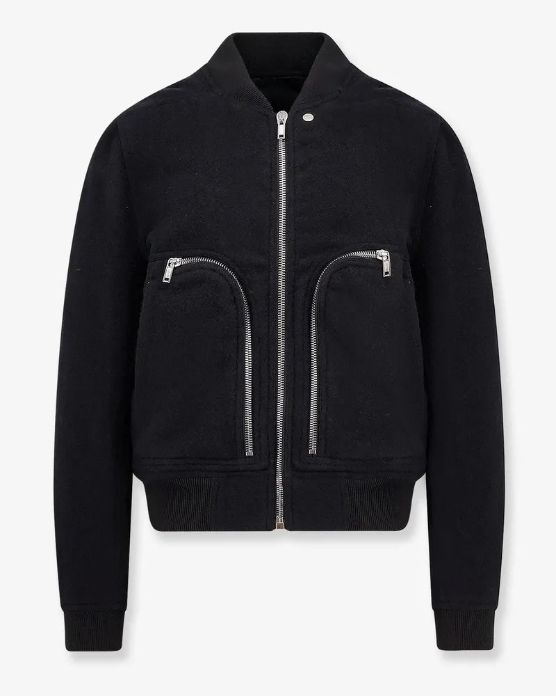 Rick Owens Bauhaus Flight virgin wool bomber -  - gender_Man Black